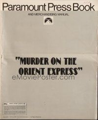 6p731 MURDER ON THE ORIENT EXPRESS pressbook '74 Agatha Christie mystery directed by Sidney Lumet!