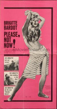 6p760 ONLY FOR LOVE pressbook '63 Roger Vadim's Please Not Now, sexy full-length Brigitte Bardot!