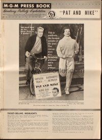 6p770 PAT & MIKE pressbook '52 not much meat on Katharine Hepburn but what there is, is choice!