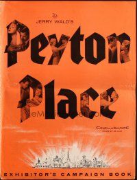 6p775 PEYTON PLACE pressbook '58 Lana Turner, from a novel of small town life by Grace Metalious!