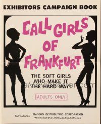 6p780 PLAYGIRLS OF FRANKFURT pressbook '68 the soft Call Girls who make it the hard way!