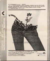 6p833 SKIDOO pressbook '69 Otto Preminger, drug comedy, sexy image of girl with pants unbuttoned!