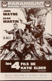 6p844 SONS OF KATIE ELDER French pressbook '65 John Wayne, Dean Martin, Martha Hyer & more!