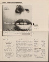 6p853 STOLEN KISSES pressbook '69 Francois Truffaut's Baisers Voles, sexy lips image!