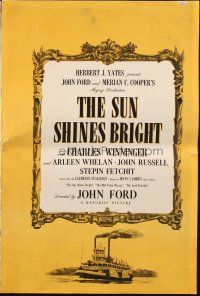 6p858 SUN SHINES BRIGHT pressbook '53 Charles Winninger, Irvin Cobb stories adapted by John Ford!