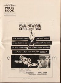 6p861 SWEET BIRD OF YOUTH pressbook '62 Paul Newman, Geraldine Page, from Tennessee Williams play!
