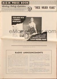 6p872 THESE WILDER YEARS pressbook '56 James Cagney & Barbara Stanwyck have a teenager in trouble!