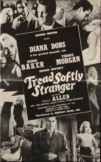 6p884 TREAD SOFTLY STRANGER pressbook '58 sexy Diana Dors, in her greatest dramatic role!