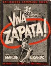 6p903 VIVA ZAPATA pressbook '52 Marlon Brando, Jean Peters, Anthony Quinn, John Steinbeck