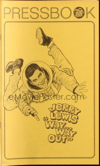 6p909 WAY WAY OUT pressbook '66 astronaut Jerry Lewis sent to live on the moon in 1989!