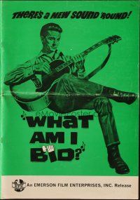 6p915 WHAT AM I BID pressbook '67 Al Hirt, Tex Ritter, Johnny Sea & Faron Young, country music!