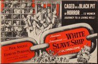 6p918 WHITE SLAVE SHIP pressbook '62 L'ammutinamento, art of sexy women in a black pit of horror!