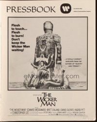 6p921 WICKER MAN pressbook '74 Christopher Lee, sexy naked Britt Ekland, cult horror classic!