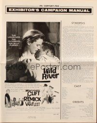 6p922 WILD RIVER pressbook '60 directed by Elia Kazan, Montgomery Clift embraces Lee Remick!