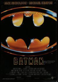 6r011 BATMAN Aust 1sh '89 Michael Keaton, Jack Nicholson, directed by Tim Burton!