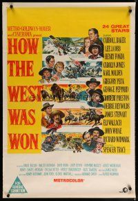 6r016 HOW THE WEST WAS WON Aust 1sh '64 John Ford, Debbie Reynolds, Gregory Peck & all-star cast!