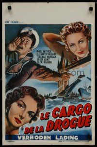 6r552 FORBIDDEN CARGO Belgian '56 drug smuggling, cool film noir artwork by Wik!