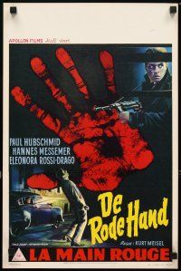 6r586 RED HAND Belgian '60 Kurt Meisel's Die rote Hand, Paul Hubschmid, Hannes Messemer