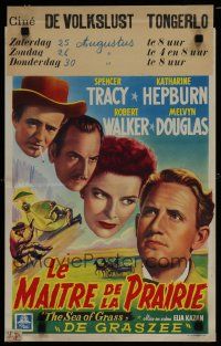 6r595 SEA OF GRASS Belgian '47 Spencer Tracy, Katharine Hepburn, Robert Walker!