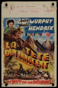 6r599 SIERRA Belgian '50 cowboy Audie Murphy w/pretty Wanda Hendrix in western action, Burl Ives!