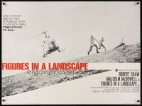 6r146 FIGURES IN A LANDSCAPE British quad '70 Joseph Losey, cool different helicopter image!