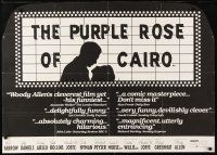 6r175 PURPLE ROSE OF CAIRO British quad '85 directed by Woody Allen, Jeff Daniels, Mia Farrow!