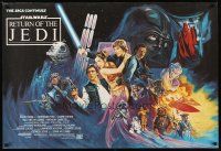 6r176 RETURN OF THE JEDI British quad '83 George Lucas classic, completely different art by Kirby!