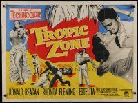 6r196 TROPIC ZONE British quad '53 Ronald Reagan romancing Rhonda Fleming, plus sexy Estelita!