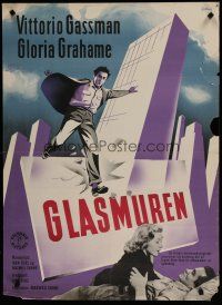 6r782 GLASS WALL Danish '53 sexy Gloria Grahame & Vittorio Gassman in the sin-spots of New York!