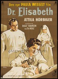 6r845 VAGABONDS Danish '53 Wenzel artwork of nun, nurse, doctor & patient!