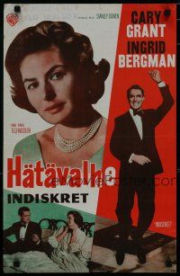 6r073 INDISCREET Finnish '58 Cary Grant & Ingrid Bergman, directed by Stanley Donen!