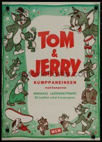 6r081 TOM & JERRY KUMPPANEINEEN Finnish '60s wacky artwork of cat & mouse and other characters!
