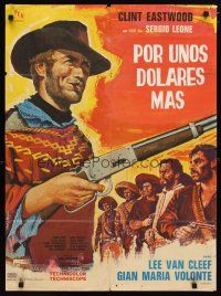 6r205 FOR A FEW DOLLARS MORE French 23x32 '66 Leone, different art of Eastwood by Tealdi!