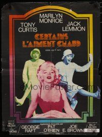 6r218 SOME LIKE IT HOT French 23x32 R80 sexy Marilyn Monroe with Tony Curtis & Jack Lemmon!