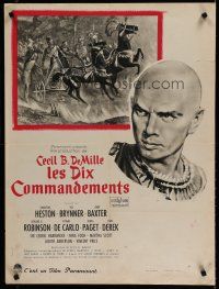 6r223 TEN COMMANDMENTS style B French 23x32 '56 Cecil B. DeMille classic, Yul Brynner as Rameses!