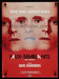 6r236 DEAD RINGERS French 15x21 '89 Jeremy Irons & Genevieve Bujold, directed by David Cronenberg!