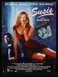 6r241 FABULOUS BAKER BOYS French 15x21 '89 Jeff & Beau Bridges, sexy Michelle Pfeiffer!