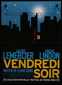 6r242 FRIDAY NIGHT French 15x21 '02 Claire Denis' Vendredi soir, cool city skyline artwork!