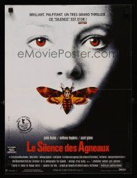 6r263 SILENCE OF THE LAMBS French 15x21 '91 great image of Jodie Foster with moth over mouth!