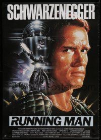 6r061 RUNNING MAN German '88 Renato Casaro art of Arnold Schwarzenegger!