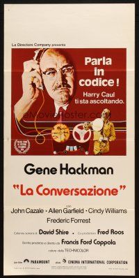 6r341 CONVERSATION Italian locandina '74 Gene Hackman is an invader of privacy, Coppola directed!