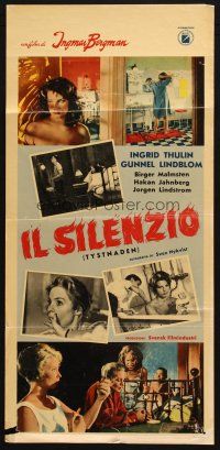 6r400 SILENCE Italian locandina '64 Ingmar Bergman's Tystnaden starring Ingrid Thulin!