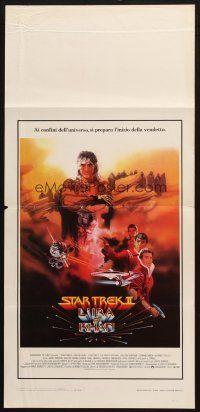 6r407 STAR TREK II Italian locandina '82 The Wrath of Khan, Montalban, Nimoy, Shatner, Peak art