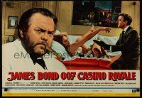 6r295 CASINO ROYALE Italian photobusta '67 smoking Orson Welles in James Bond spoof!