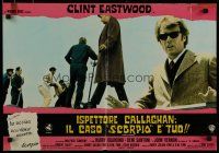 6r302 DIRTY HARRY Italian photobusta '72 cops, dead girl & Clint Eastwood in cool shades!