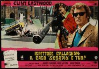 6r304 DIRTY HARRY Italian photobusta '72 image of Clint Eastwood, Andy Robinson & crashing car!