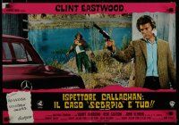 6r301 DIRTY HARRY Italian photobusta '72 Clint Eastwood w/.44 magnum & Andy Robinson w/hostage!