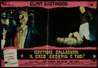 6r298 DIRTY HARRY Italian photobusta '72 Andy Robinson in ski mask w/gun & Clint Eastwood!