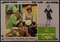 6r320 SOME LIKE IT HOT Italian photobusta '59 Tony Curtis & Jack Lemmon in drag, Marilyn Monroe!