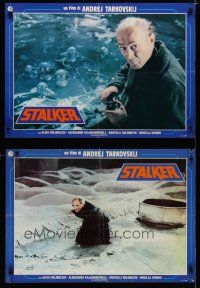 6r281 STALKER set of 3 Italian photobustas '79 Andrej Tarkovsky's Ctankep, Russian sci-fi!